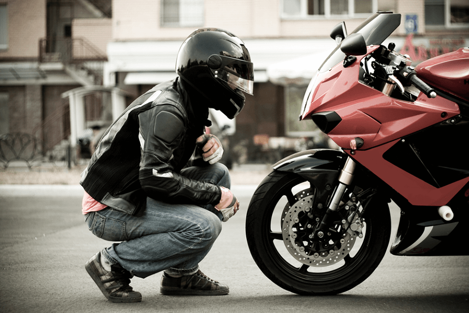 fazer a rodagem da sua moto